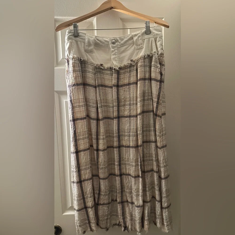 Boho Mixed Media Free People Skirt - Picture 1 of 5